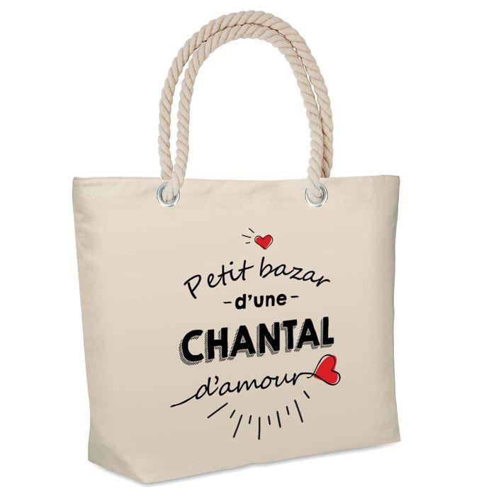 Sac de plage isotherme - PLANETEE - isotherme Bazar d'une Chantal d'amour - Coton naturel - Grande contenance - Anses solides