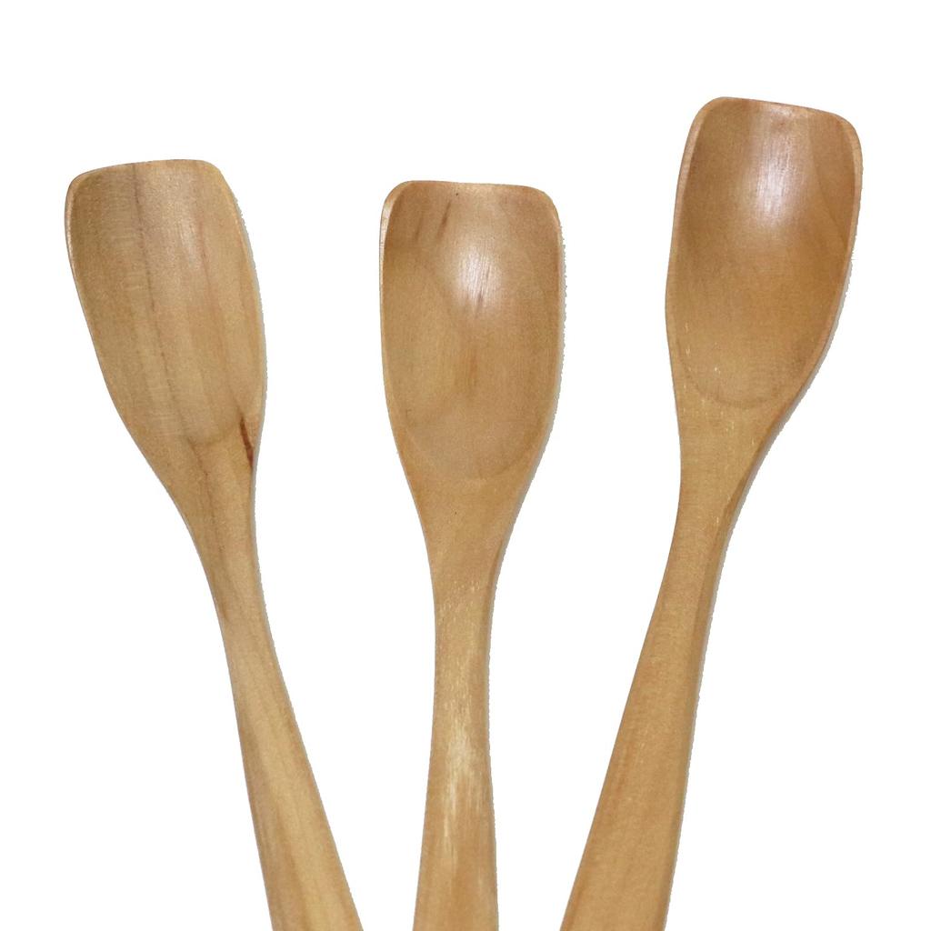 Osaka Choseido Wooden Coffee Set of Natural Wood Spoons, Small, 13.6cm Length, 3,