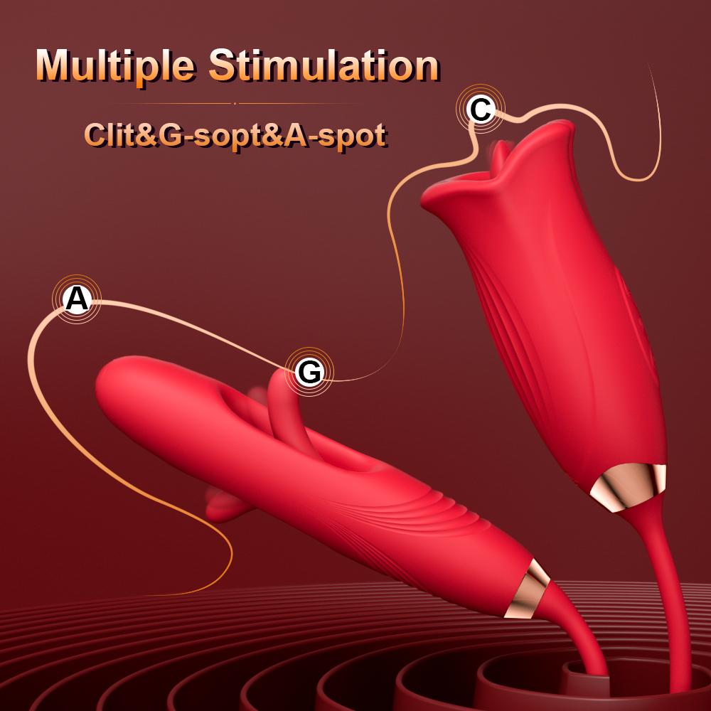 Touchhoney Patting Vibrator for kvinner med tunge slikker brystvorten Oral Suger Klitoris Stimulator G Spot Voksne Varer Sexleketøy