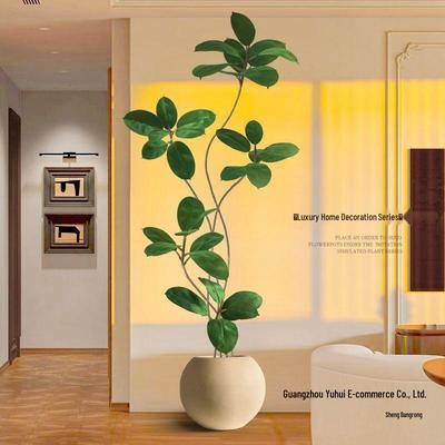 Large Artificial Rubber Tree for Indoor Decoration