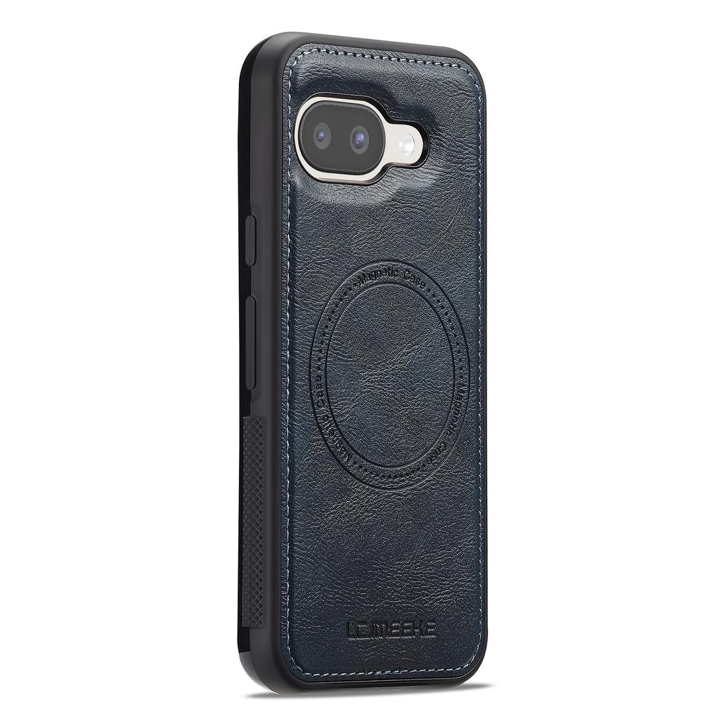 LC.IMEEKE For Google Pixel 9a Magnetic Case Compatible with MagSafe Leather+TPU Back Cover