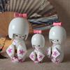 3 st/set Japansk Geisha Kimono Figur Asiatisk Kokeshi Flicka Staty Figur Leksak Trä Traditionell Orientalisk Dekor Prydnader