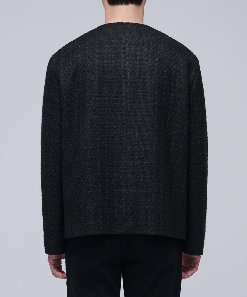 Musinsa Standard Round Neck Tweed Jacket [Black]