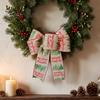 Festive Home Decor Accessories Christmas Bows for Wreath, Merry Craft Bow Ornaments, Winter Tree Reusable Seasonal Decoration Holiday Tree,