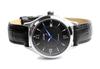 JIOS Automatic Made In Genuine Leather Sapphire Crystal with Blue Hands and Black Crocodile Embossed Men's Watch, Japan, Strap, (Black Strap)