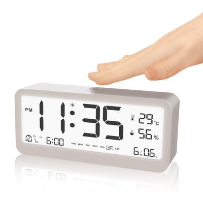 Alarme numérique Reviday Table 2 jeux de luminosité facile à utiliser thermomètre et hygromètre de bureau multifonction numérique Snooze nuit instruction japonaise