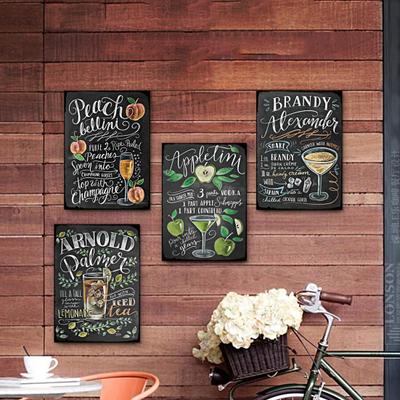 Wall Poster Exquisite Long Lasting Convenient Hanging Smooth Surface Anti-fade DIY Creative Retro European Style Metal Poster