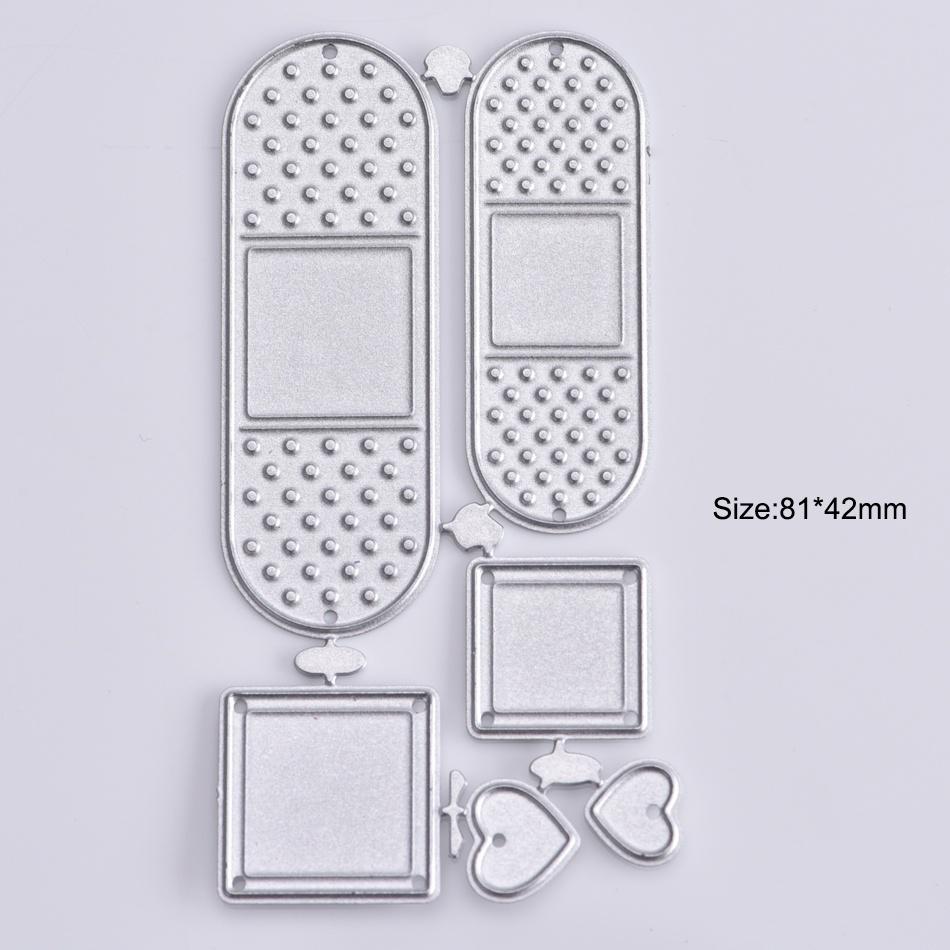 DIY Paper Embossed Etching Carbon Steel Knife Mold Scrapbook Pink Love Band-aid Knife Mold