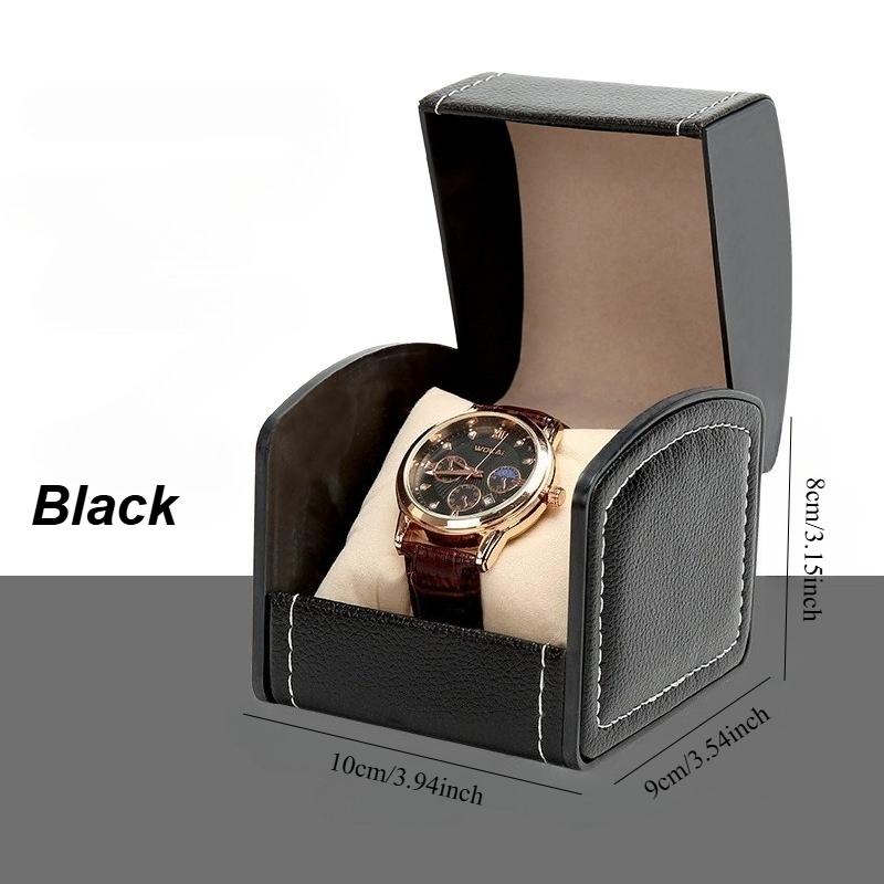 Premium PU Watch Box, Flip Cover Watch Packaging Box, Business Watch Box, Bracelet Storage Box, Watch Display Gift Box
