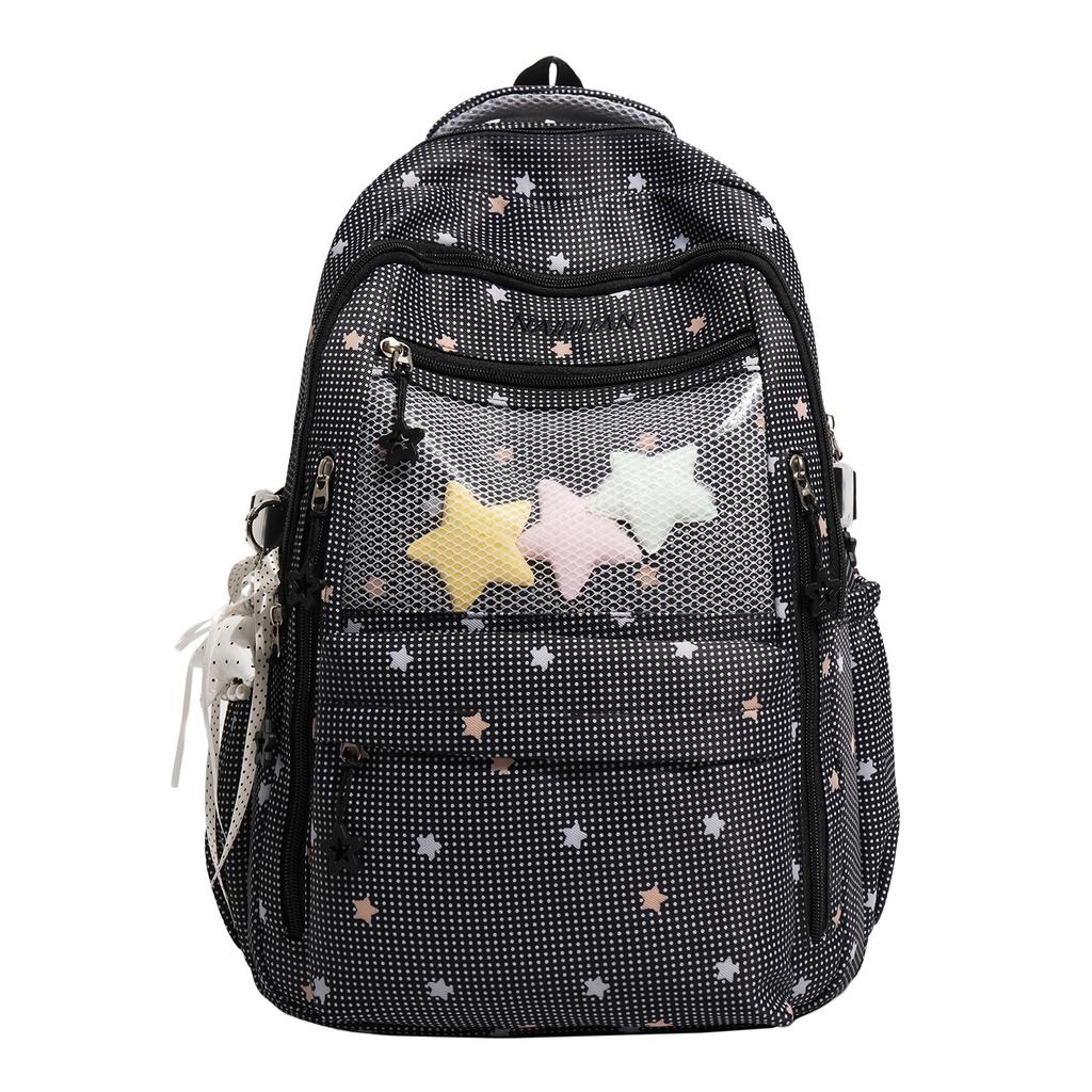Schoolbag Japanese New Schoolbag Ins College Wind Star High Value Lightweight Large Capacity Backpack Female Student School Bag