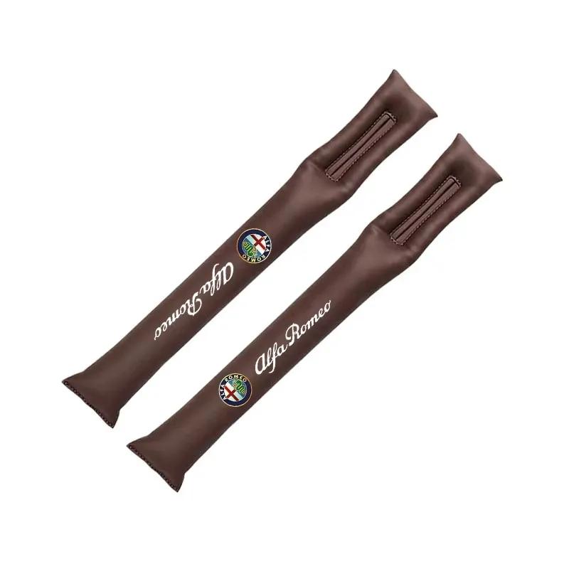 Car Stickers For Alfa Romeo 2Pcs Car Seat Gap Filler Strip Soft Pads Leather Car Styling Spacer For Alfa Romeo Giulietta Mito 15
