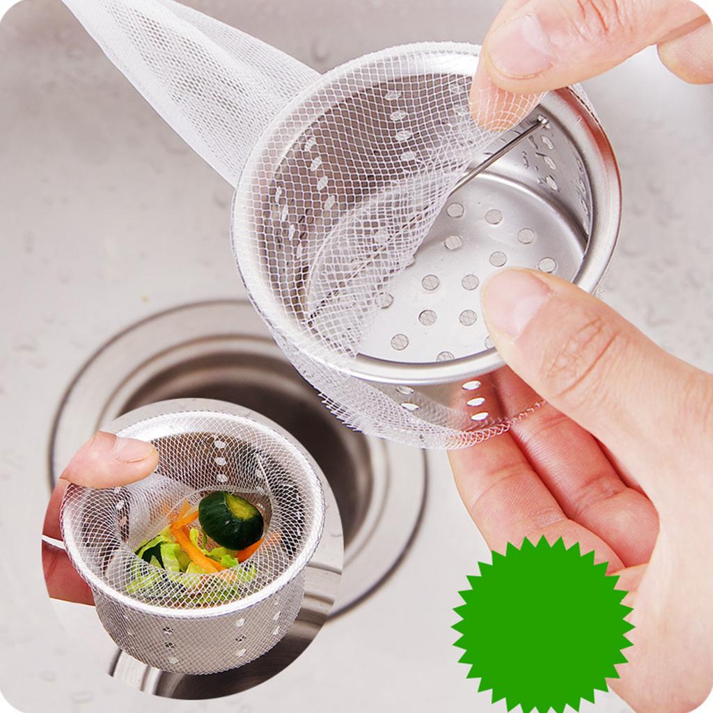 100 STÜCKE Spülen Sieb Netzbeutel PE Einweg Anti Verstopfung Elastisches Spülen Sieb Müllfilterbeutel