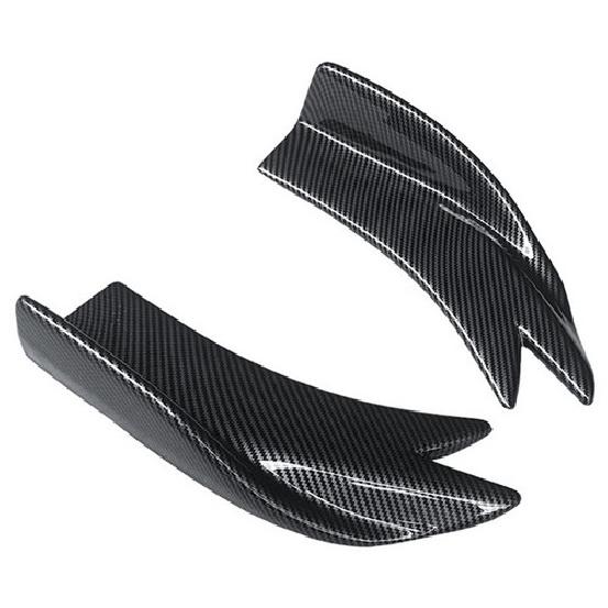 Car Rear Bumper Spoiler Wrap Angle Splitter Diffuser Winglet Carbon Fiber Look