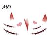 Temporary Face Tattoos for Party Halloween Tattoo Stickers, Waterproof Scary Makeup Decals Party, Funny Wound Scar Body Art Kids Adults Easy