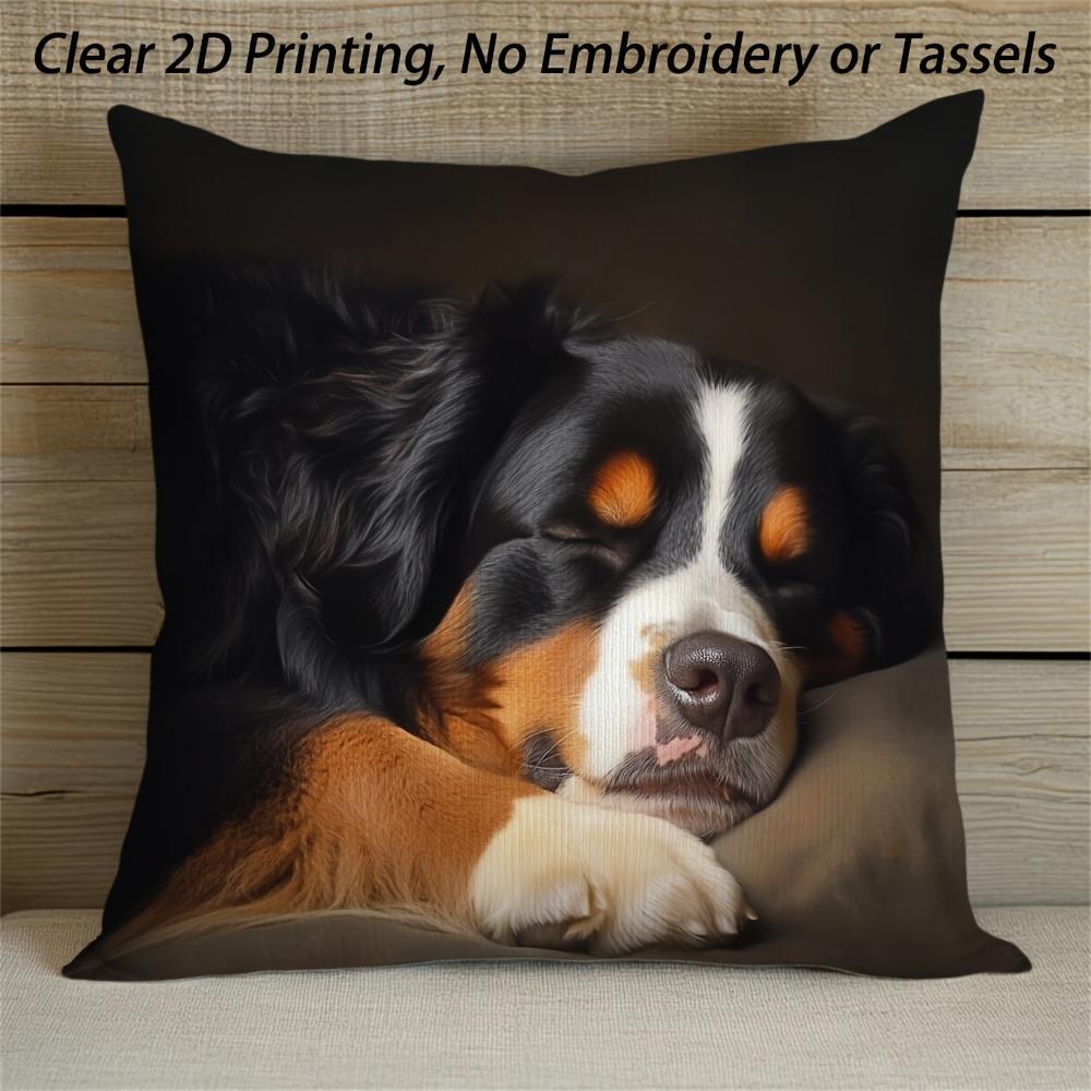 2D Плоская - Цельная удобная наволочка с рисунком бернского зенненхунда 40x40cm/16x16inch