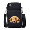 Dog Pattern Cute Change Bag Casual Mobile Phone Bag Vertical Square Black Messenger Bag Portable When Going Out