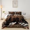 Brown Bear Bedding Set Duvet Cover Set Quilt Cover With Pillowcase For Bedroom Decor Birthday Gift Halloween Christmas Gift