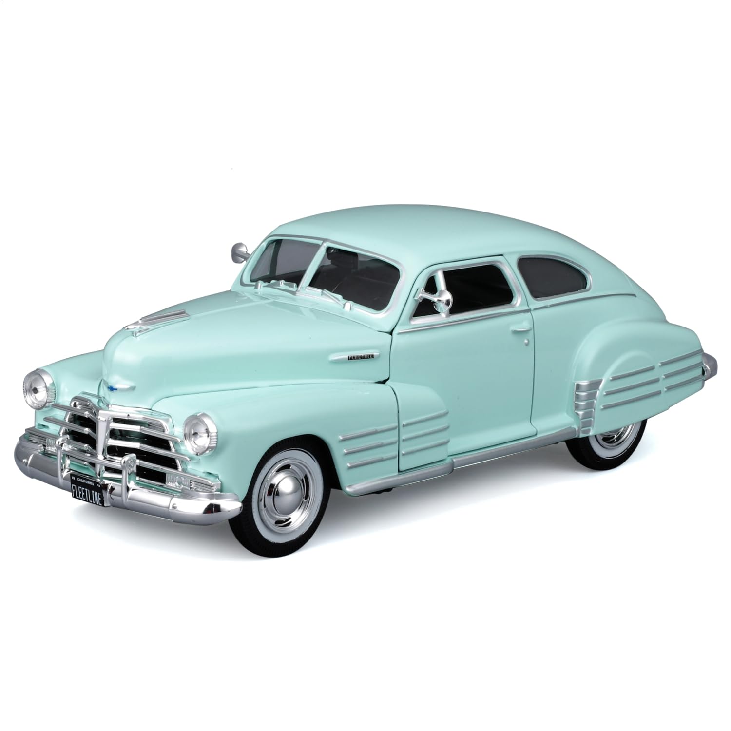 

Maisto 1/24 scale Chevrolet Fleetline Aero Sedan, Light Green, Diecast Model, Finished Model, 32921 GN