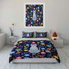 Floral Cat Design Three-Piece Set  Kid'S And Adults' Bedroom Decor, Exquisite Three-Piece Bedding Set Gift