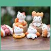 Pvc Craft Miniature Bread Cat Doll Creative Home Office Decor Toy For Children And Collectors