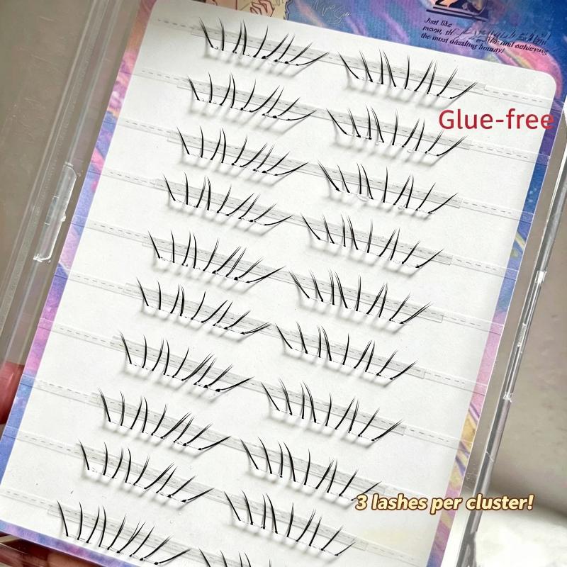 1 Set Comic Lower Lash Extension Clusters Natural Self Adhesive False Eyelashes No Glue Need Bottom Eyelashes Eye Makeup Tool