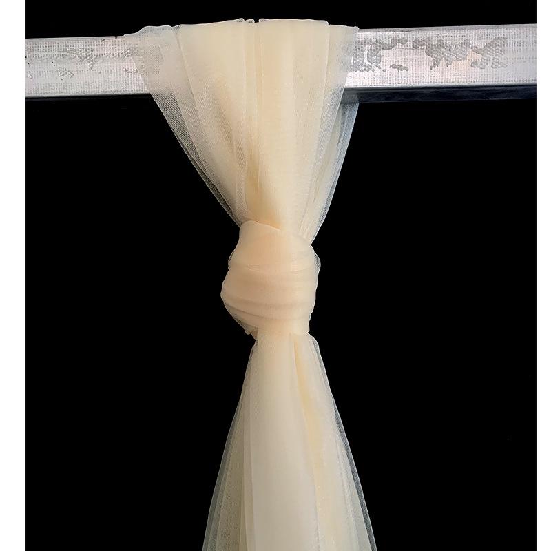 High-Density Swiss Gauze Wedding Decoration: Chair Backs, Curtains, Ceiling & Table Decor