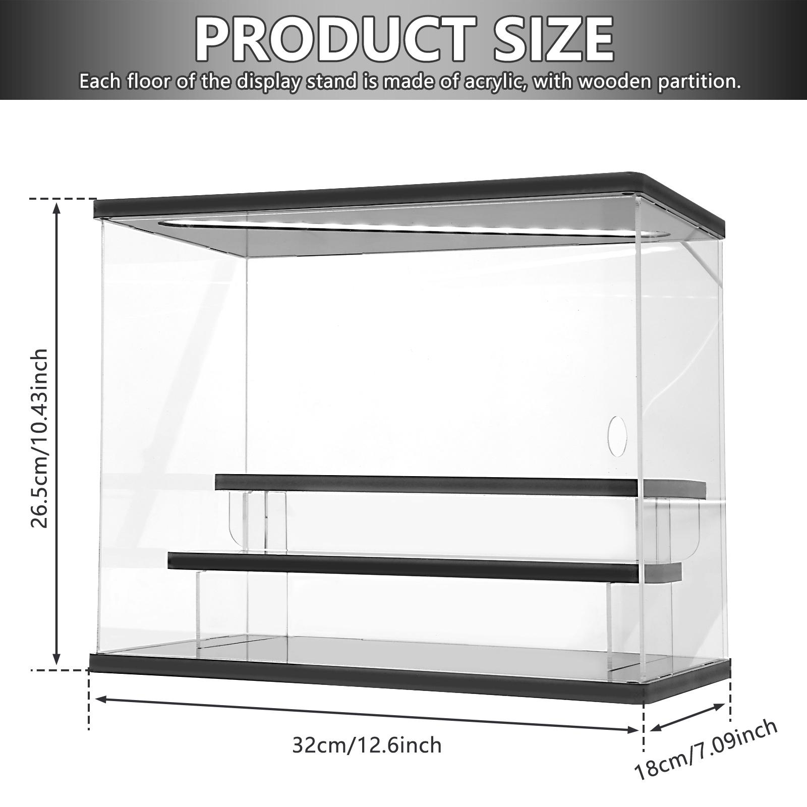 35-ярусная подставка-витрина со светодиодной подсветкой прозрачным акриловым корпусом деревянными полками ящик для хранения подставка для демонстрации парфюмерии Transparent color 8460₽