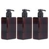 3Pcs Amber Brown Pump Bottle Leakproof Pump Head Travel Bottle Portable Lotion Container  Face Wash