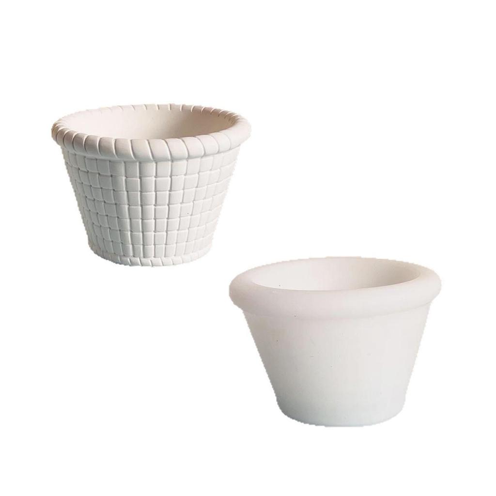 Versatile Silicone Mold for Candle Holders and Floral Baskets Handmade Projects Plaster Gypsum Flowerpot Making Mould