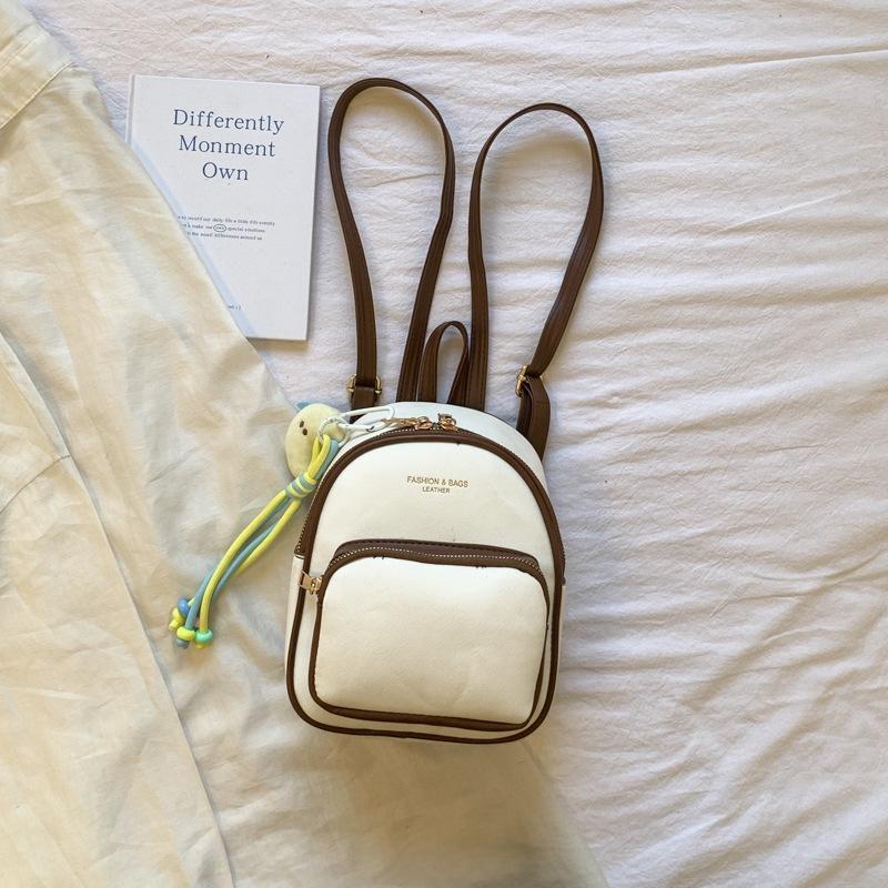 Spring new casual simple backpack bag women s light going out backpack niche leisure commuting backpack белый