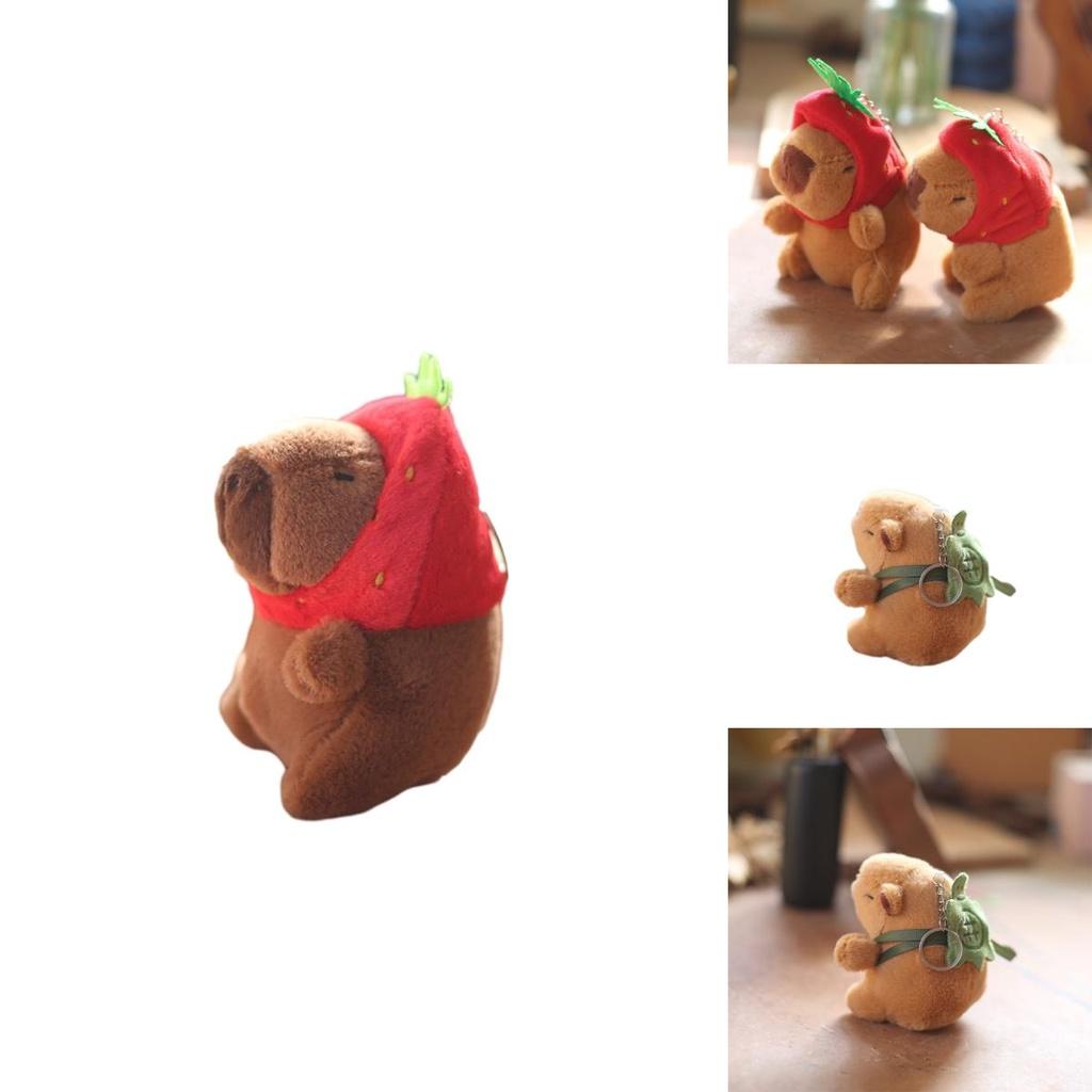 Cute Plush Capybara Keychain Pendant Toy Bag Decoration Doll