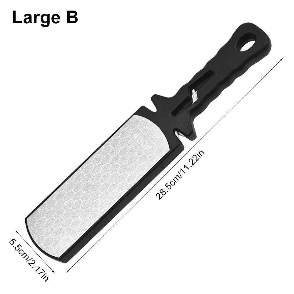 1Pcs Double Sided Kitchen Sharpener Coarse Fine Grits 5 in 1 Diamond Sharpening Stone Multifunctional with NonSlip Handle