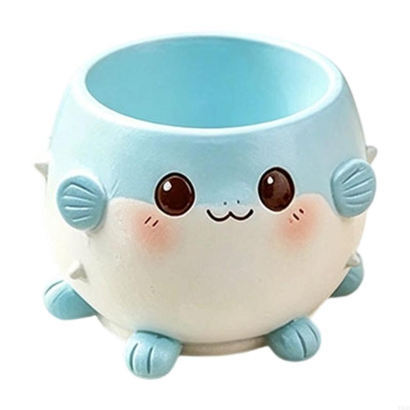 Adorable Delightful Cartoon Succulents Planter Container Pet Resin Flower Pot For Office Desk Home Decoration Y5GB