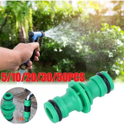 1/5/10/20/30/50 pièces Charge Double Prise Connecteurs Tuyau d'Eau Rallonge Robinet de Jardin Raccordement Tuyau Joint Rapide Arrosage Irrigation Accouplement Outils de Jardin