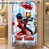 Beach TowelMiraculous Ladybug Custom Name Text Personalized Soft Towel for Beach Pool Indoor Home Decor Gift