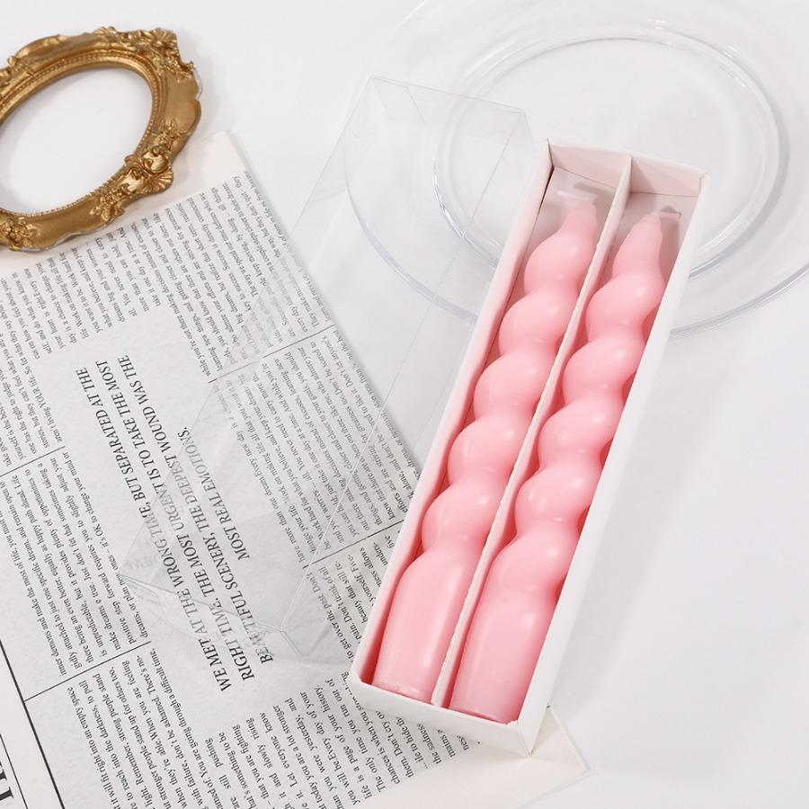 2pcs Ins Style Spiral Long Rod Candle Scented Candle Aromatherapy Soy Wax Candles Wedding Birthday Candle Party Home Decoration