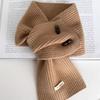 1Pc Knit Multi-functional Neck Brace Winter Button Korean Version Yarn False Collar Scarf