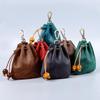 Renaissance Belt Pouch Medieval Drawstring Purse Leather Bag for Cosplay