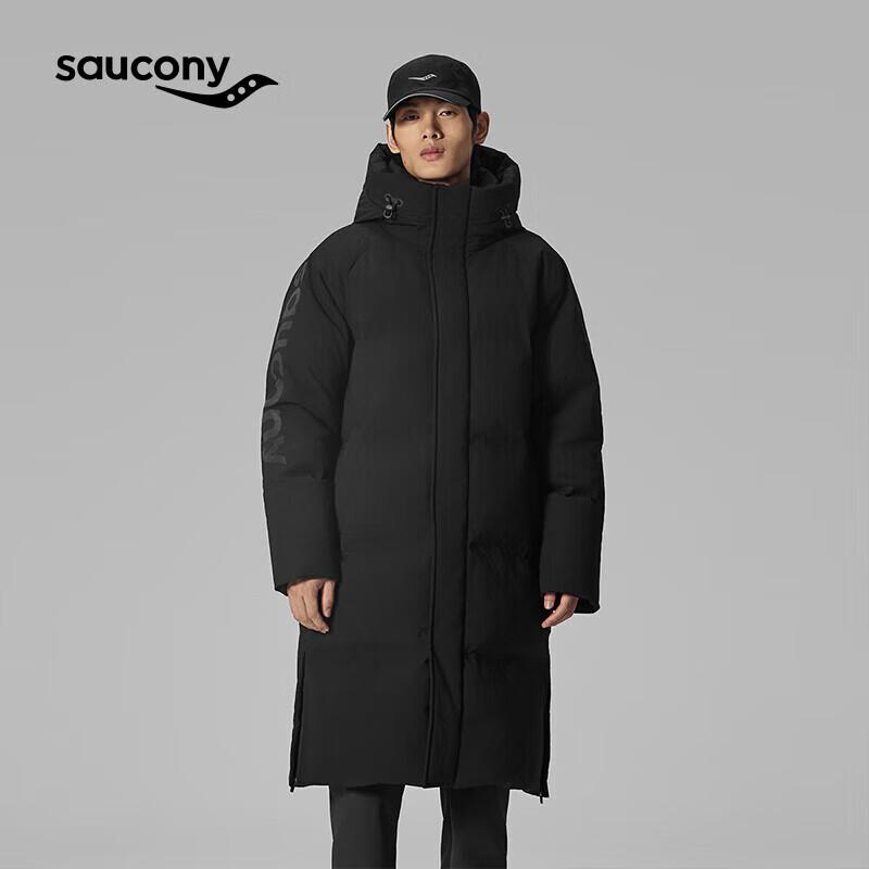 

Saucony Men s Loose Fit Hooded Long Puffer Jacket M
