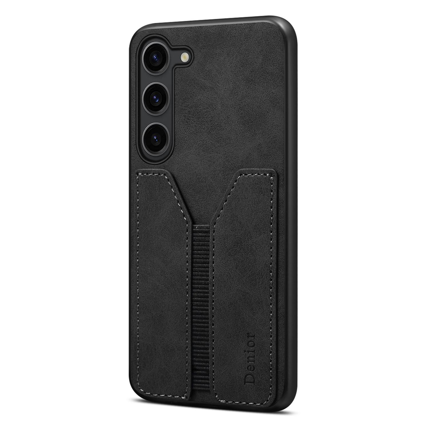 

Чохол для Samsung Galaxy S25+ Еластичний тримач для карток Шкіра PU+ТПУ+ПК Чохол для телефону Black