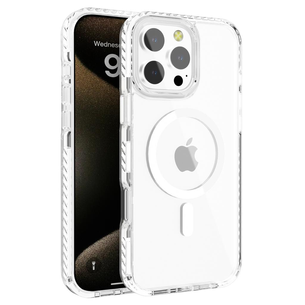 For iPhone 13 Pro Clear Phone Case PC+TPU Shell Compatible with MagSafe Phone Cover