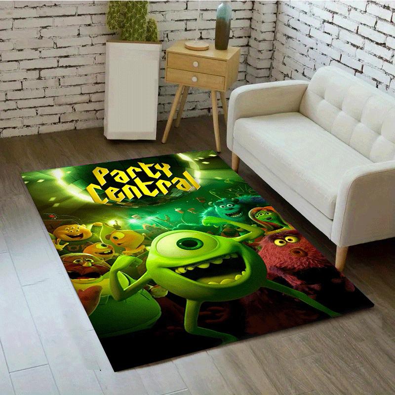 1pc Monsters University Pattern Area Rug Soft Flannel Floor Mat for Living Room,Office,Bedroom and Carpet,Sofa Coffee Table Floor Mat