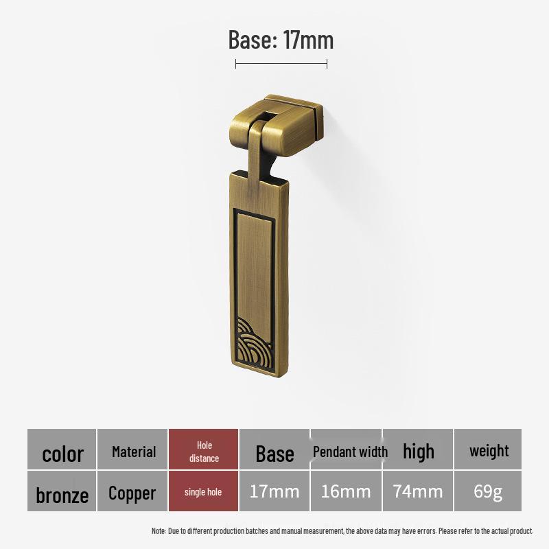 American Brass Retro Wardrobe Handle In Antique Bronze for Cabinets and Drawers