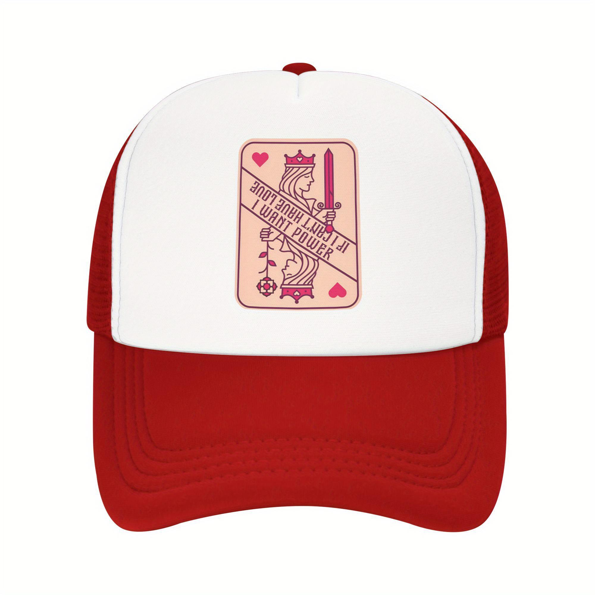 

If I Cant Have Love I Want Power Queen Trucker Hat Breathable Mesh Baseball Cap Casual Outdoor Adjustable Headwear One Size