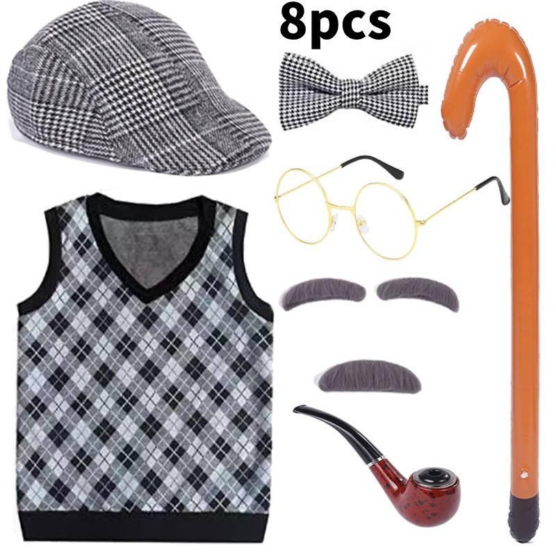 Elderly Childrens Day Cosplay Costume Stage Performance Halloween Fashion Party