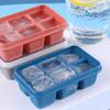 Mini Ice Cube Trays with Lid DIY Summer Drink Baking Mould Square Cake Chocolate 6 Cavity Easy Release Flexible Home