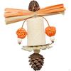 Cage Accessory Play Equipment Unique Bird Perch Stand Solid Chewing Toy