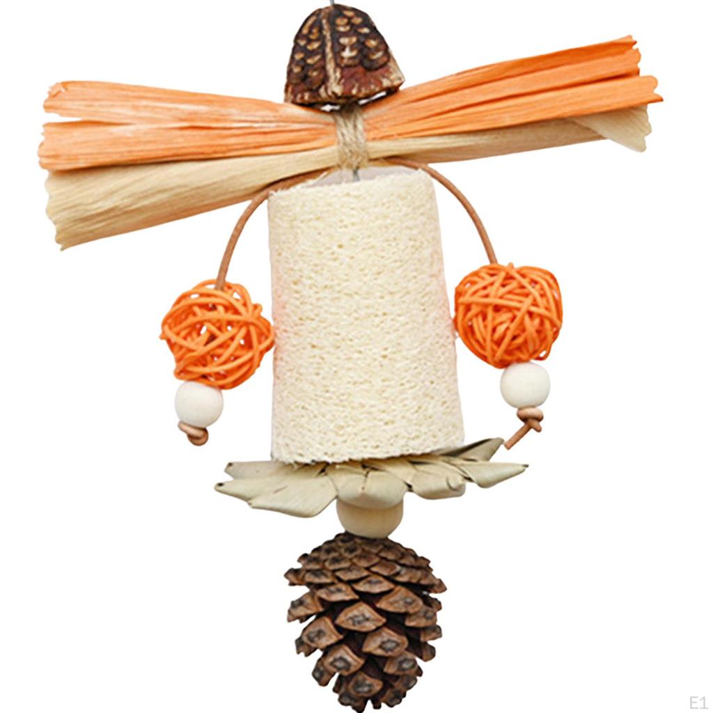 Cage Accessory Play Equipment Unique Bird Perch Stand Solid Chewing Toy