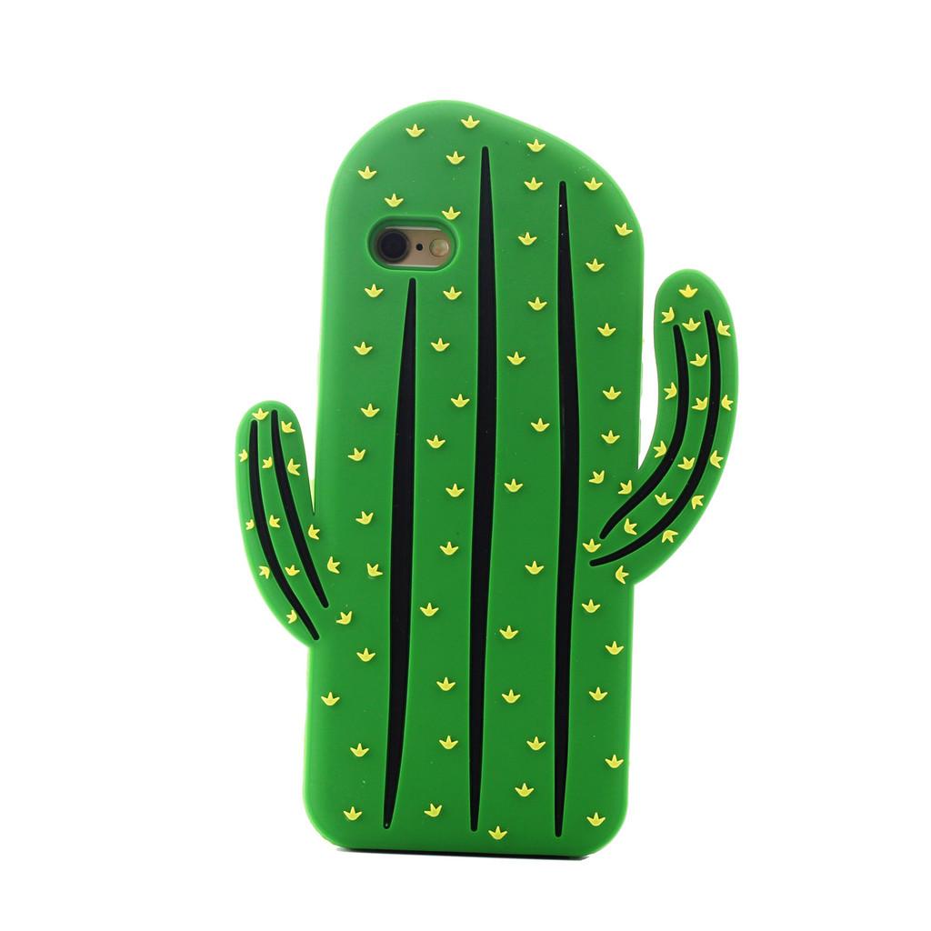 Iphone For Apple Silicone Rubber Slot Shaped Pineapple Cactus Protective Cover