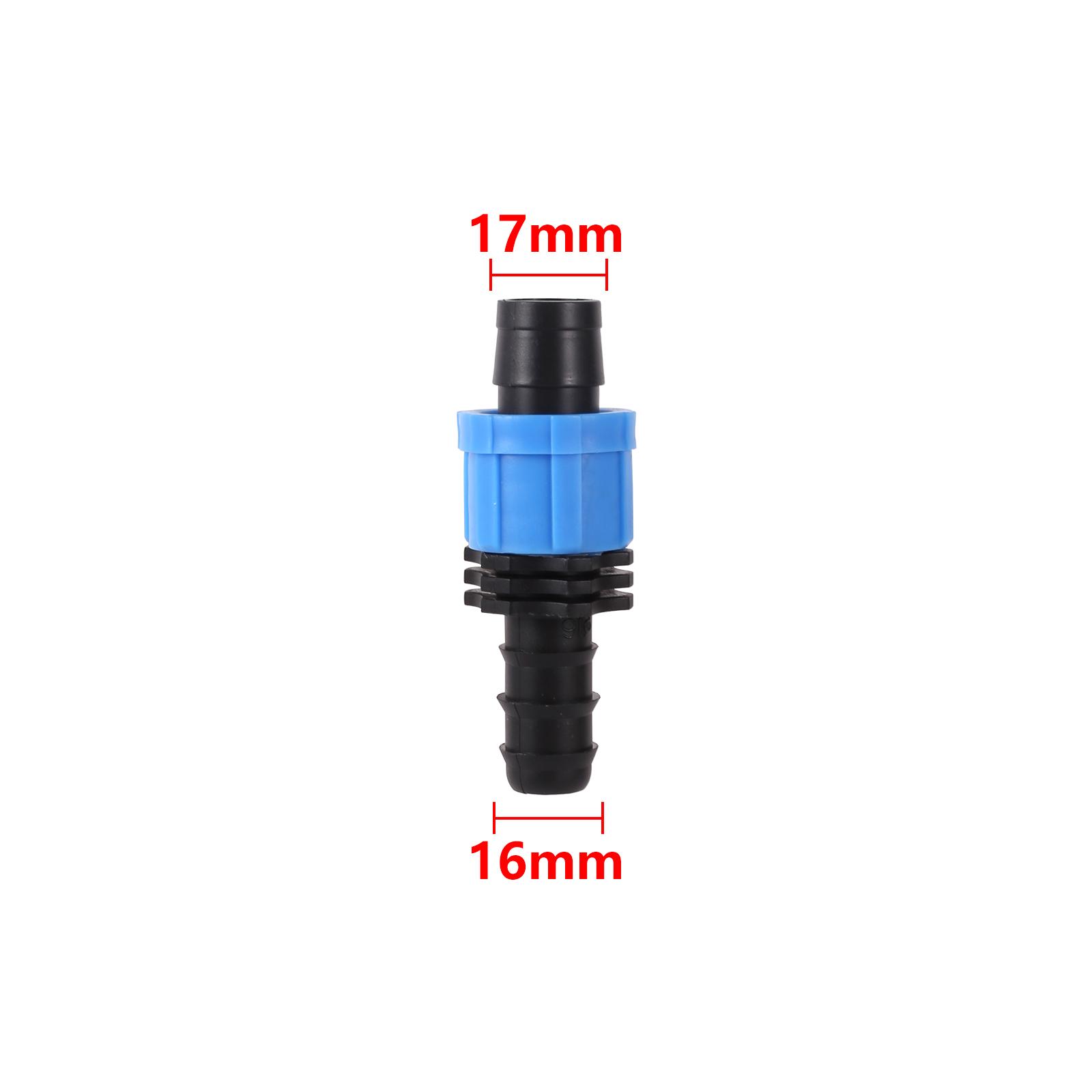

DN17mm Drip Tape Pipe Locked Connectors Straight/Elbow/Y-shape 3-way Garden Irrigation Greenhouse Vegetable Watering Joint 1Pc (as the picture,DN17mm)